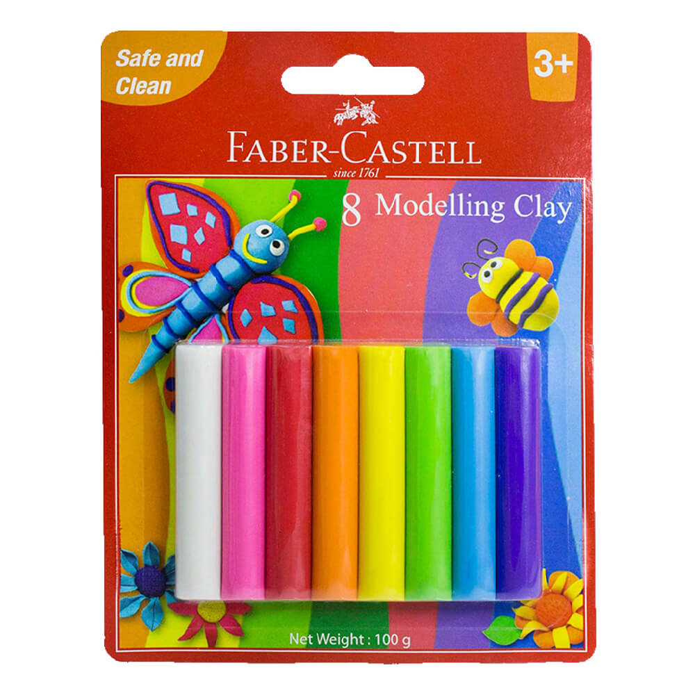 Faber-Castell Modelling Clay 100Gm (8X12.5Gm)
