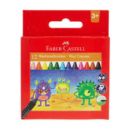 Faber-Castell Triangular Wax Crayons 12 Color 90Mm