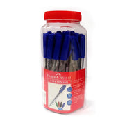 Faber Castell Tri-Flow 0.7Mm Blue Pen Jar 25PCS