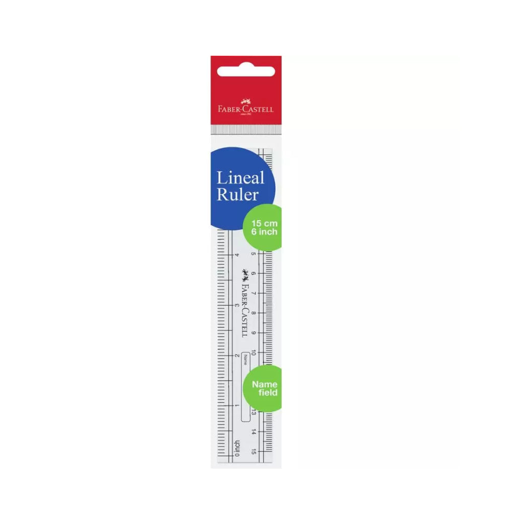 Faber-Castell Clear Slim Plastic Ruler 15Cm