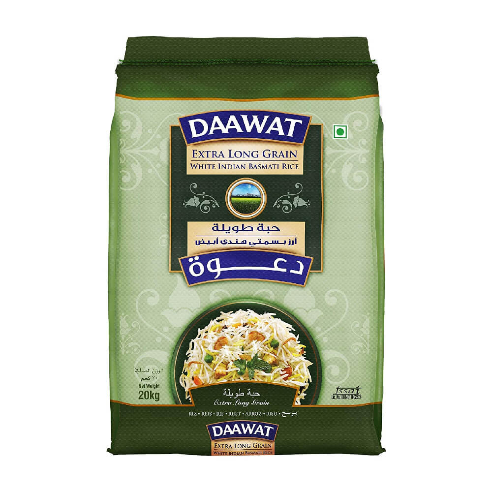 Daawat Extra Long Grain White Basmati Rice 20kg