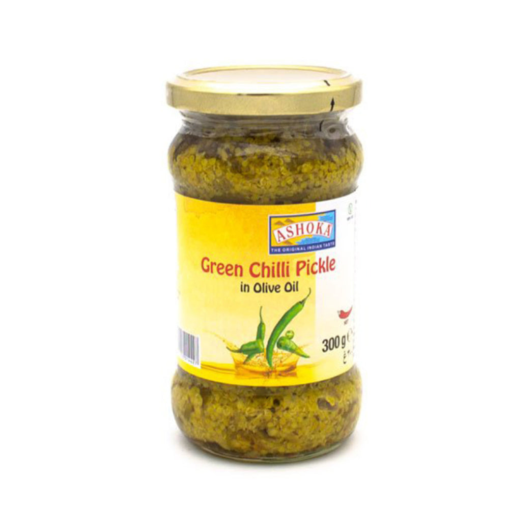 Ashoka Green Chilli Pickle in Olive Oil 300G