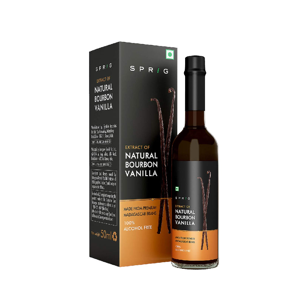 Sprig All Natural Bourbon Vanilla Extract Bottle 50 ml