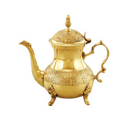 Home Morrocan Tea Kettle Full Gold Brass 6cc