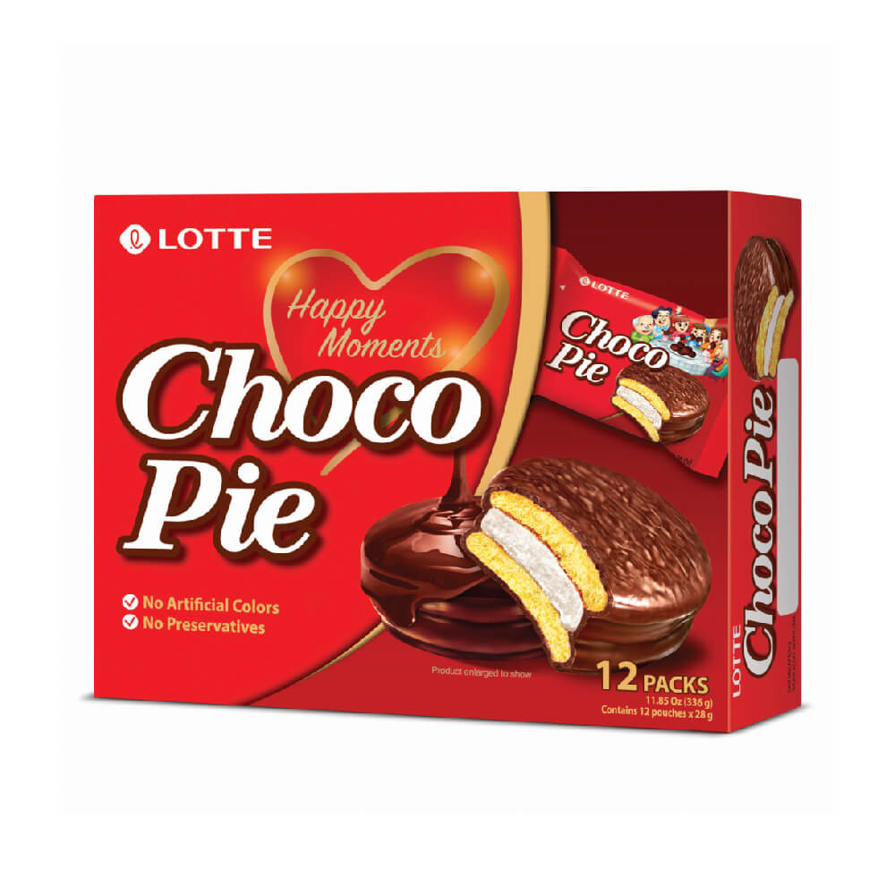Lotte Happy Moments Choco Pie Biscuits 12x28gm