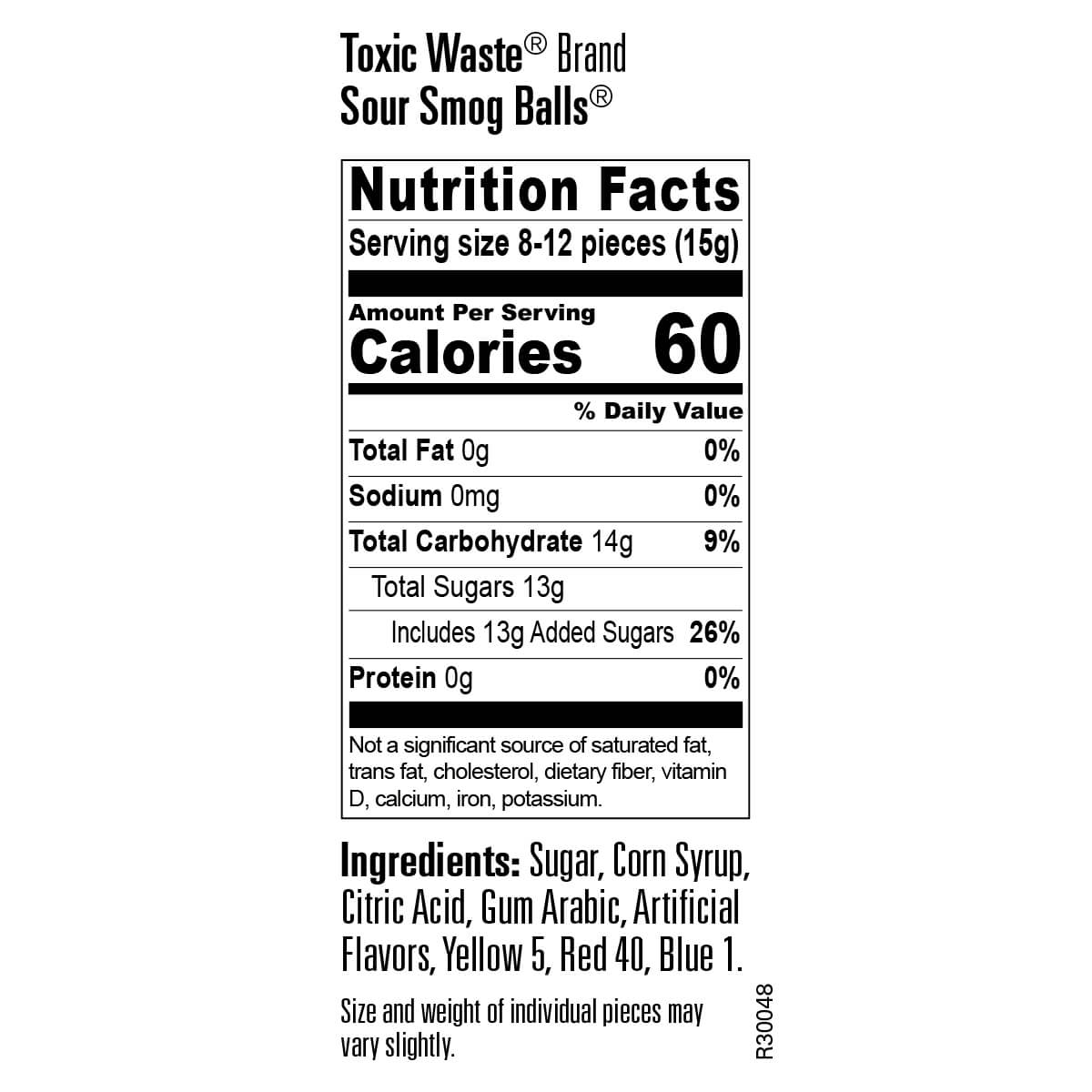 Toxic Waste Smog Balls Sour Chewy Candy 57g