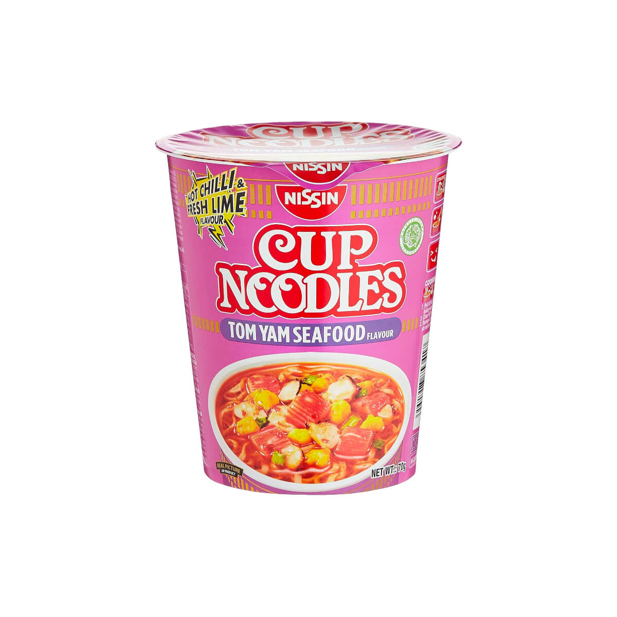 Nissin Tom Yum Seafood Flavour Instant Flavour Cup Noodles 70g