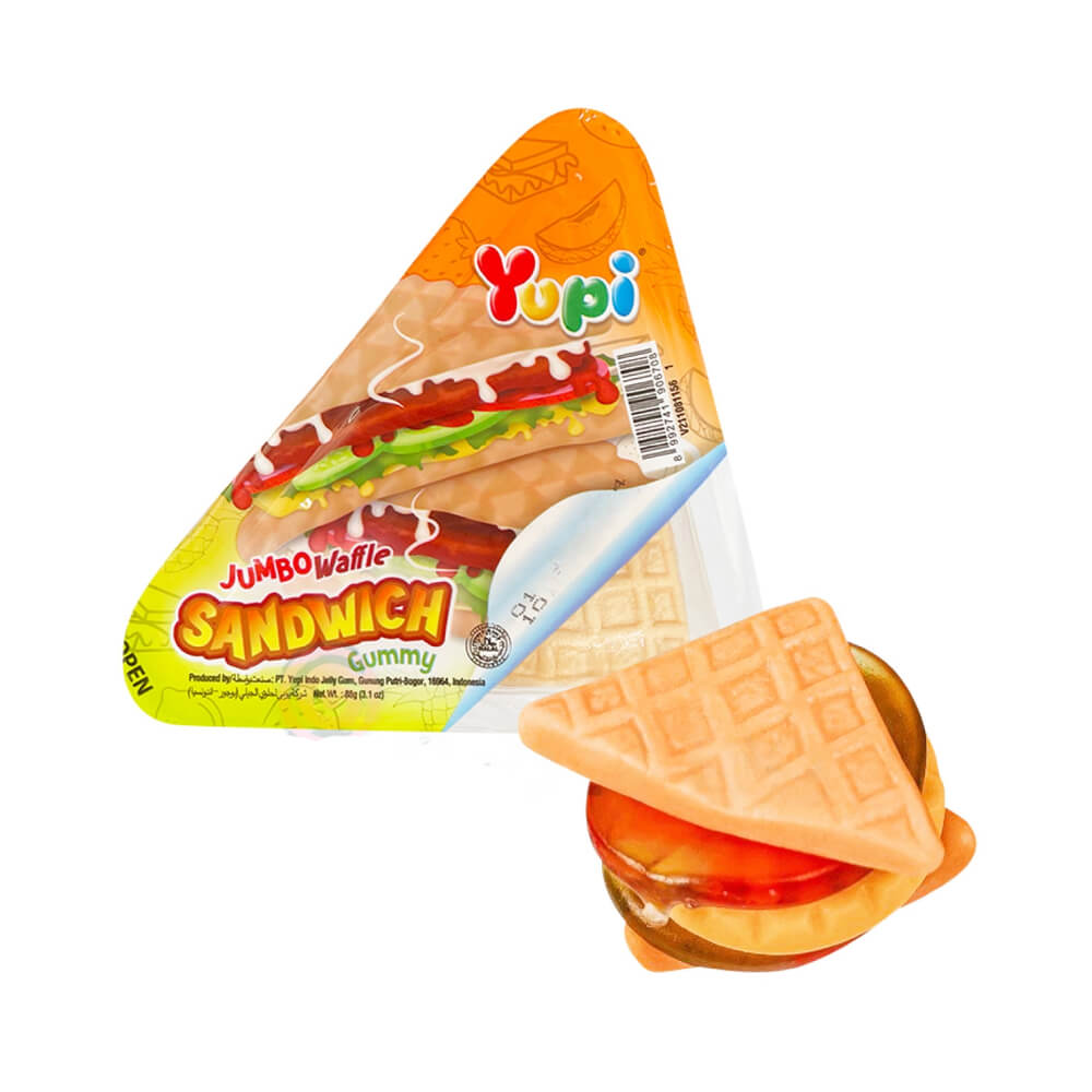 Yupi Jumbo Waffle Sandwich Gummy 88gm