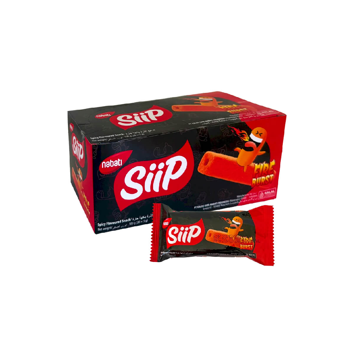 Nabati Siip Sanke Fire Burst Spicy Corn 20x5gm