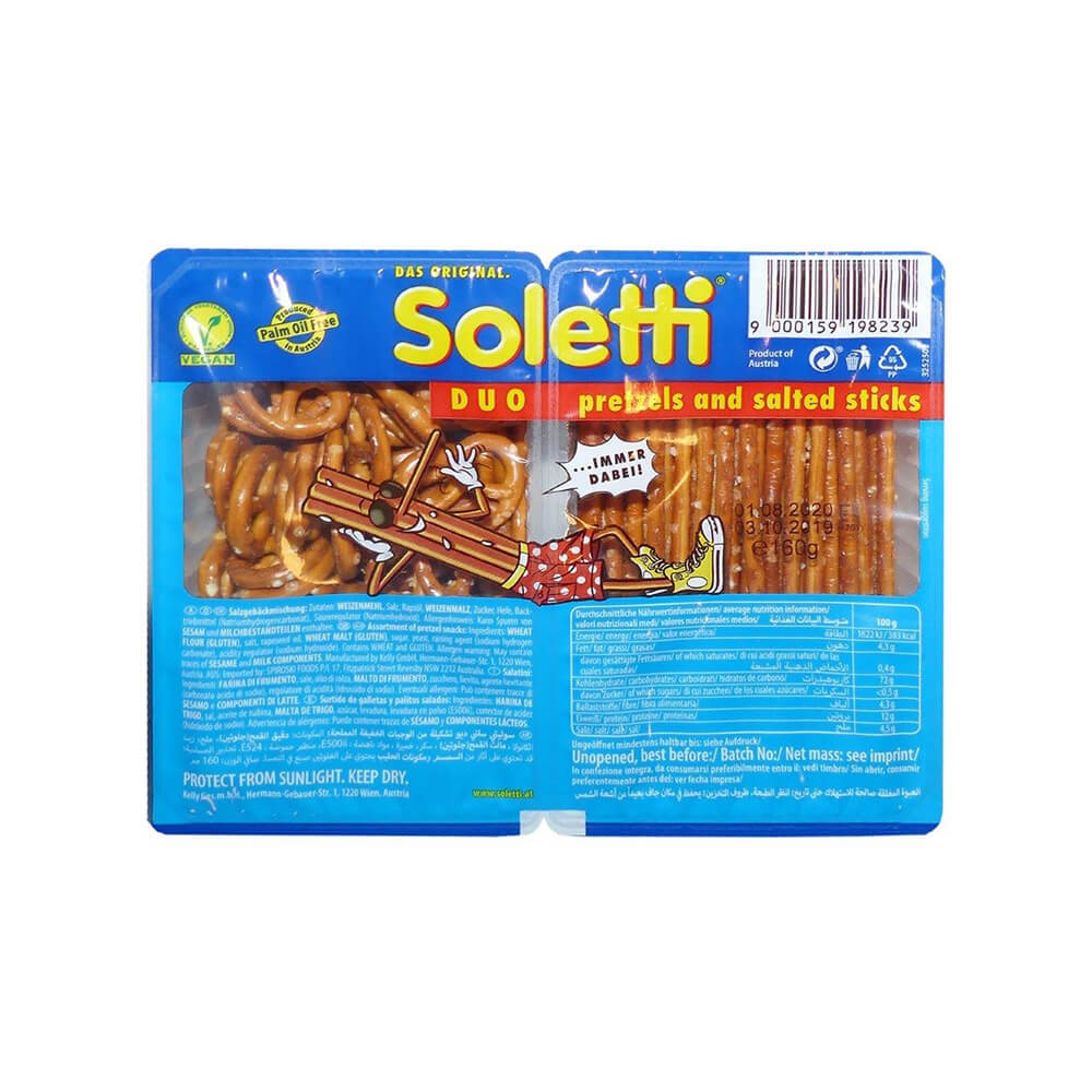 Soletti Pretzel Sticks Duo 160G