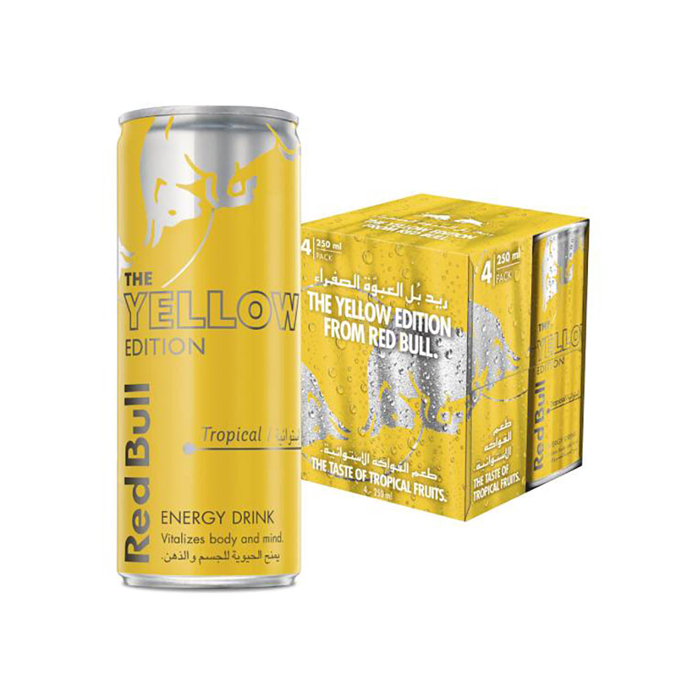 Red Bull Energy Drink Yellow Edition 250mlx4