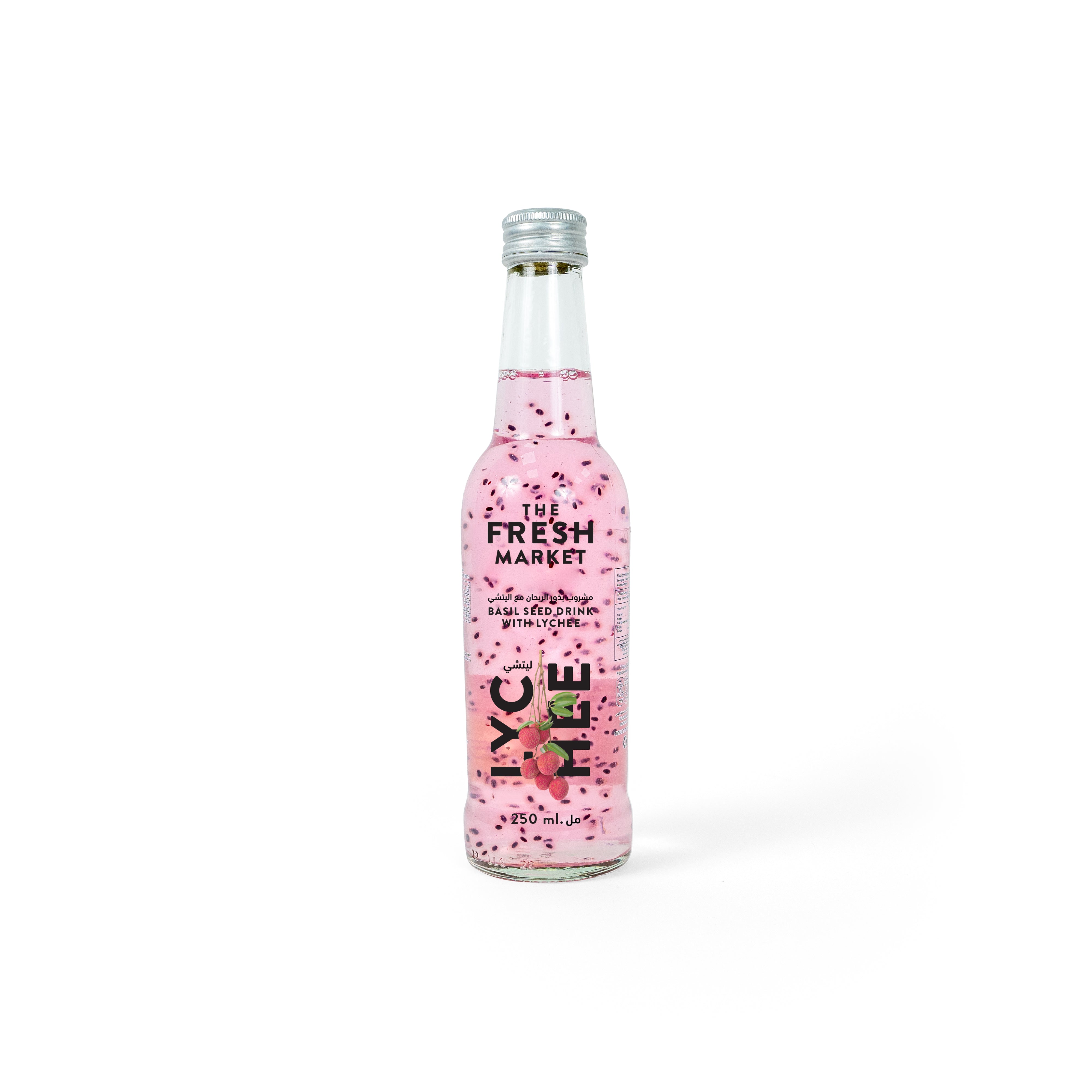 The Fresh Market Lychee With Basil Seed Drink 270ml