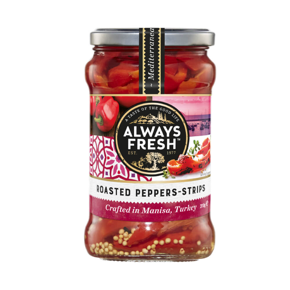 Always Fresh Roasted Peppers Strips 310gm