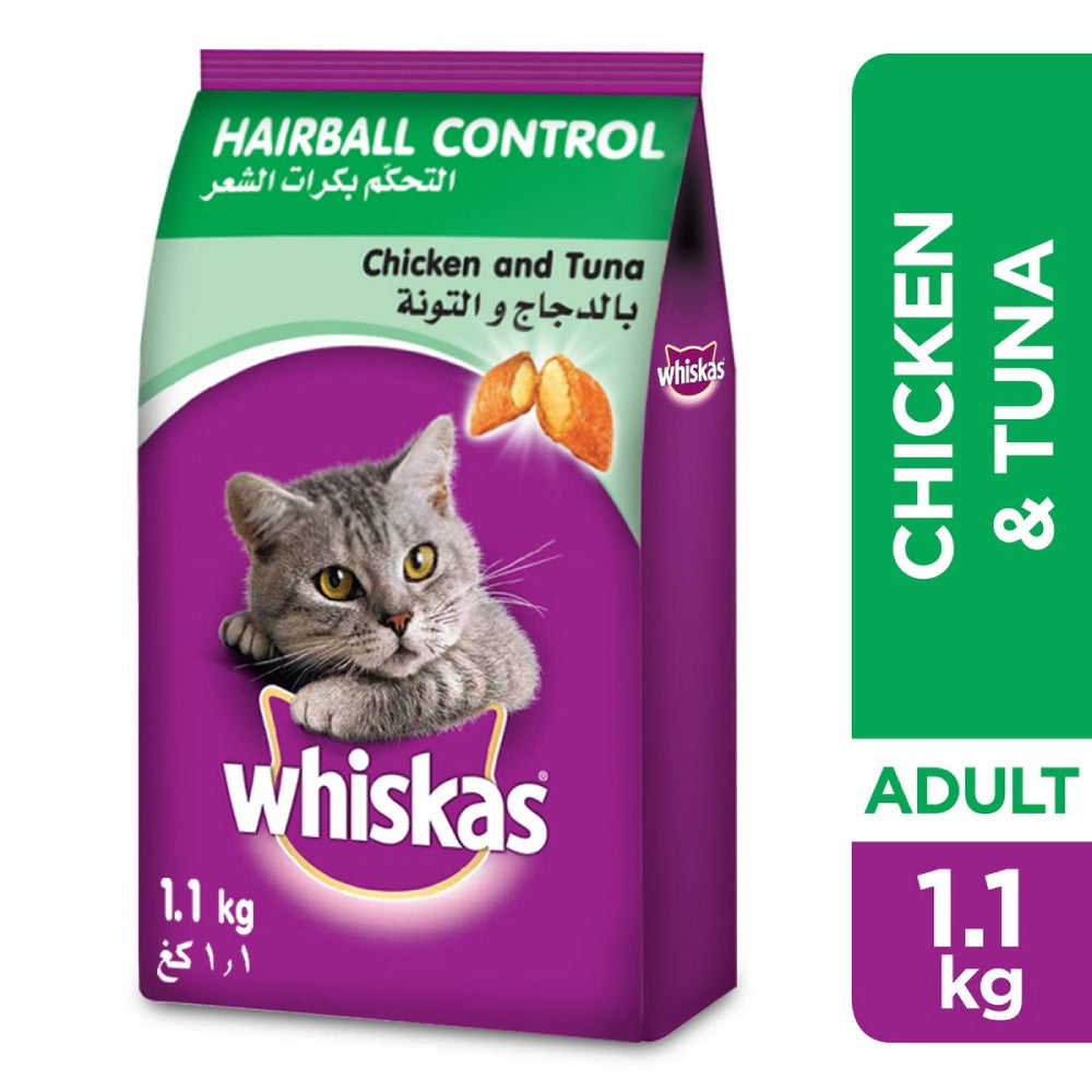 Whiskas Hairball Control with Chicken&Tuna 1.1kg