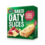 Mother Earth OatySlices Raspberry &White Chocolate Bar 240gm