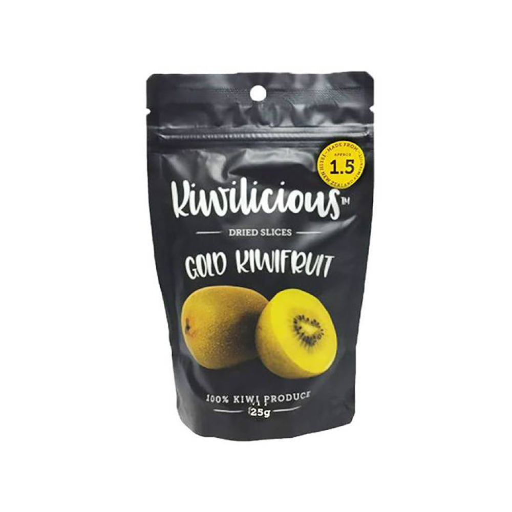 Kiwilicious Dried Slices Gold Kiwifruit New Zealand 25g Pack