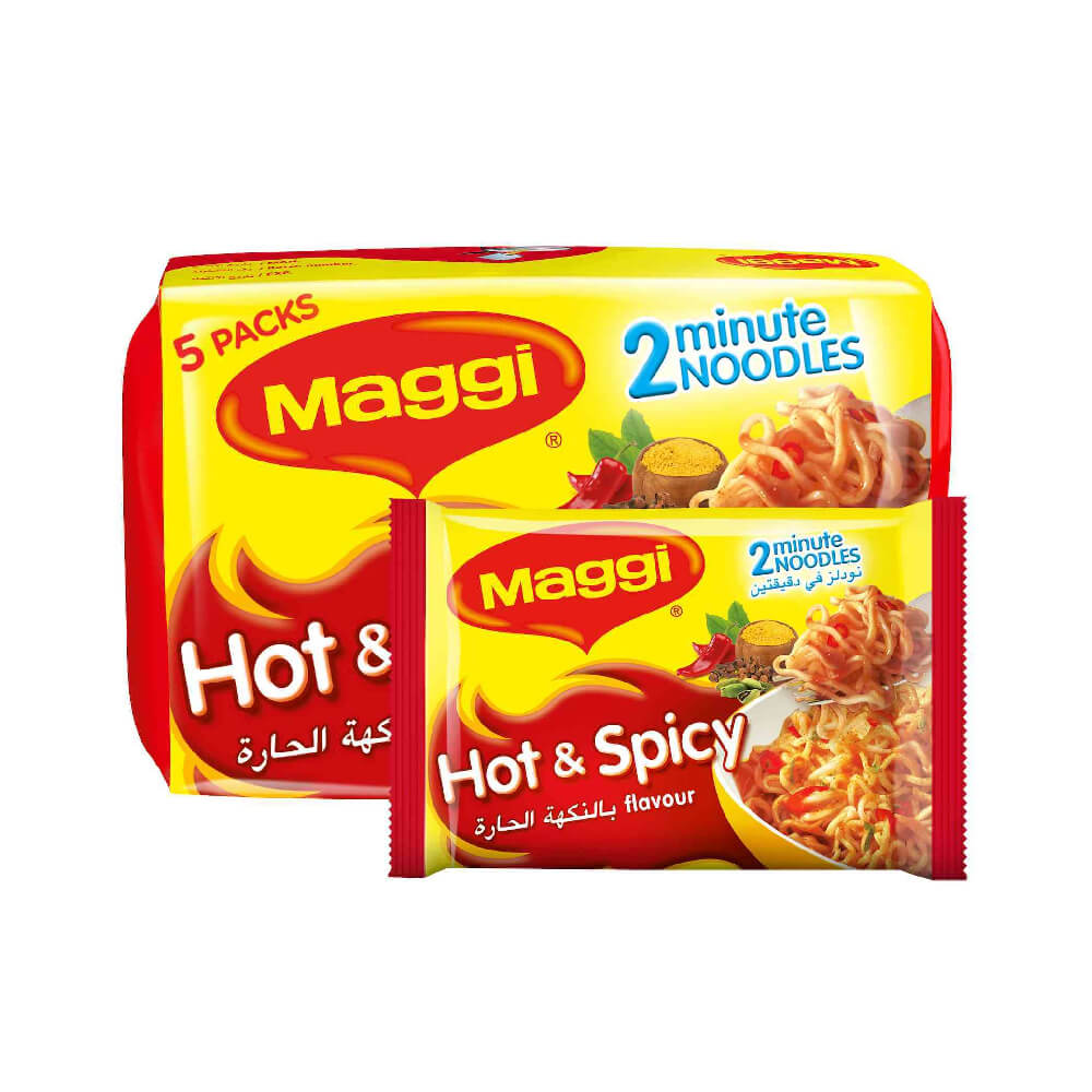 Maggi 2 Minutes Noodles Hot Spicy 5x78gm
