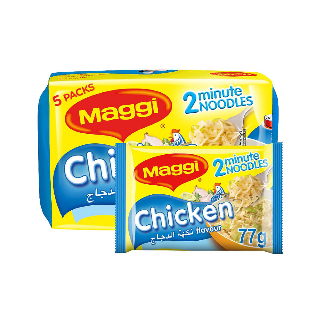 Maggi 2 Minutes Noodles Chicken 5x77gm 4+1 Free
