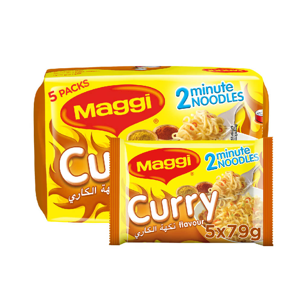 Maggi 2 Minutes Noodles Curry 5x79Gm