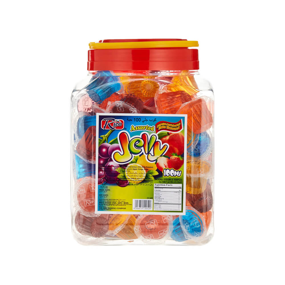 Rico Assorted Fruits Flavour Jelly Cup 100x15gm