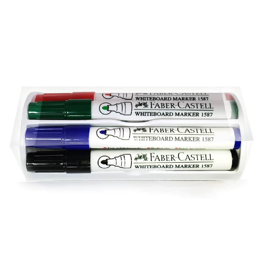 Faber-Castell Whiteboard Marker Bullet Set Of 4Pc + Duster