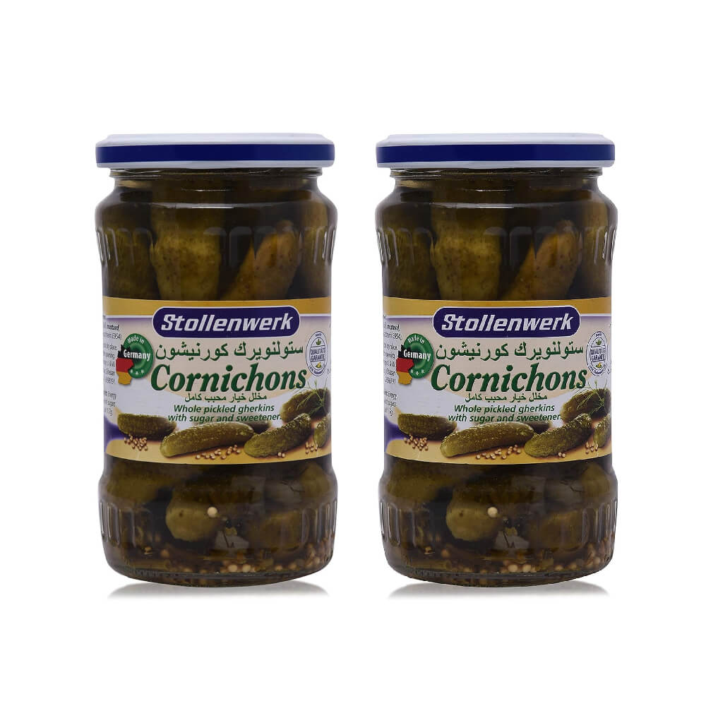 Stollenwerk Cornichons (Small Pickled Gherkins) 2x330Gm