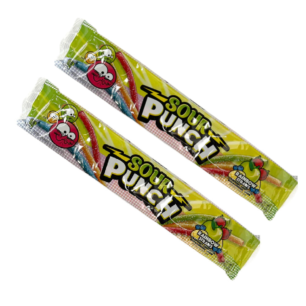 Sour Punch Rainbow Straws Candy 2x57gm