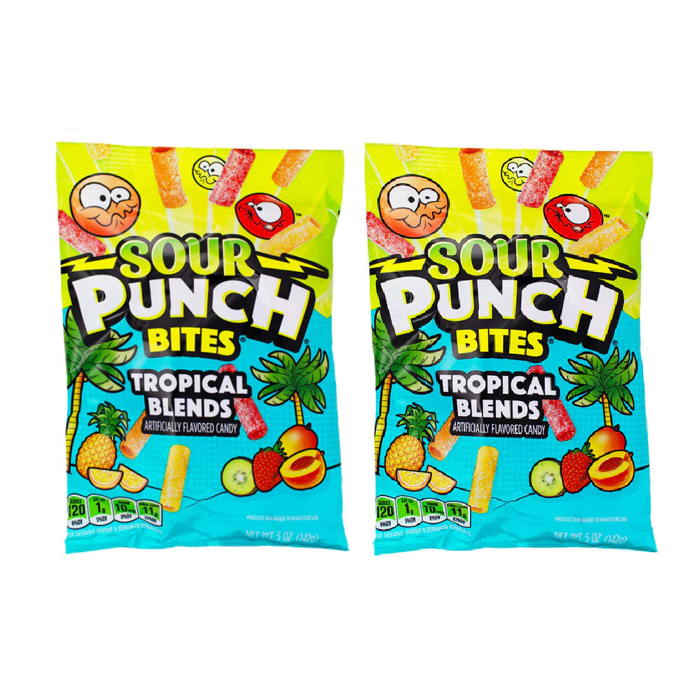 Sour Punch Bites Tropical Blends Candy 2x105gm
