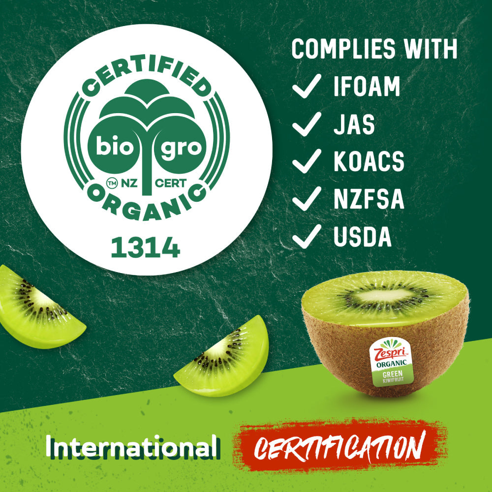 Zespri Kiwi Green Organic New Zealand 500g
