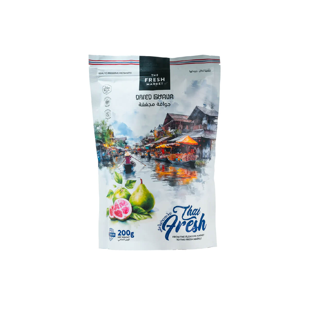 The Fresh Market Dried Guava Slices Thailand 200g Pack