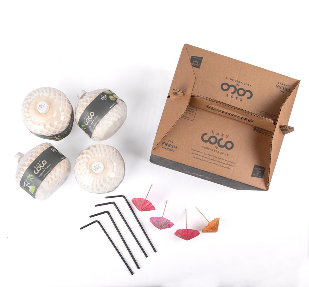 Easy Coco Tender Coconut Hamper 4S Thailand 4 Piece Box