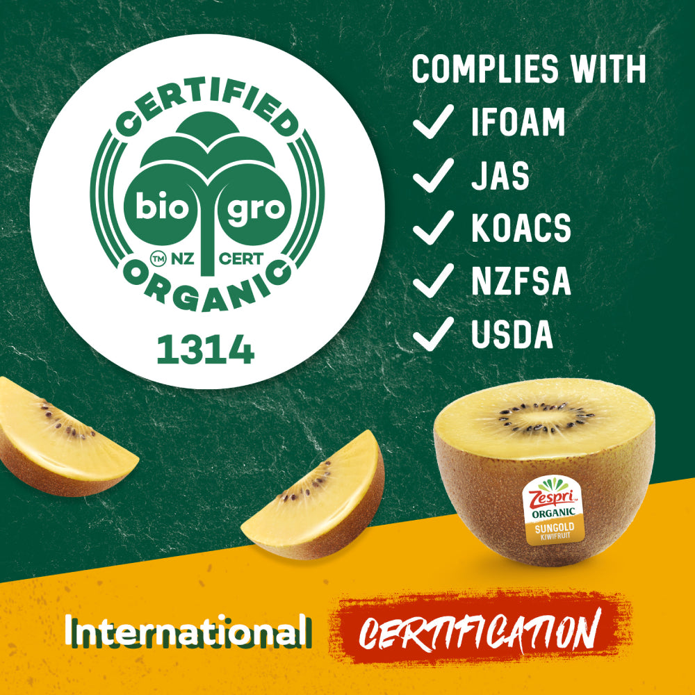 Zespri Kiwi Sungold Organic New Zealand 500g