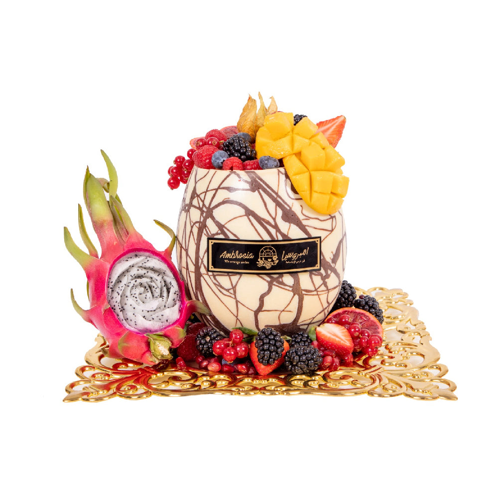 Fruits White Easter Egg