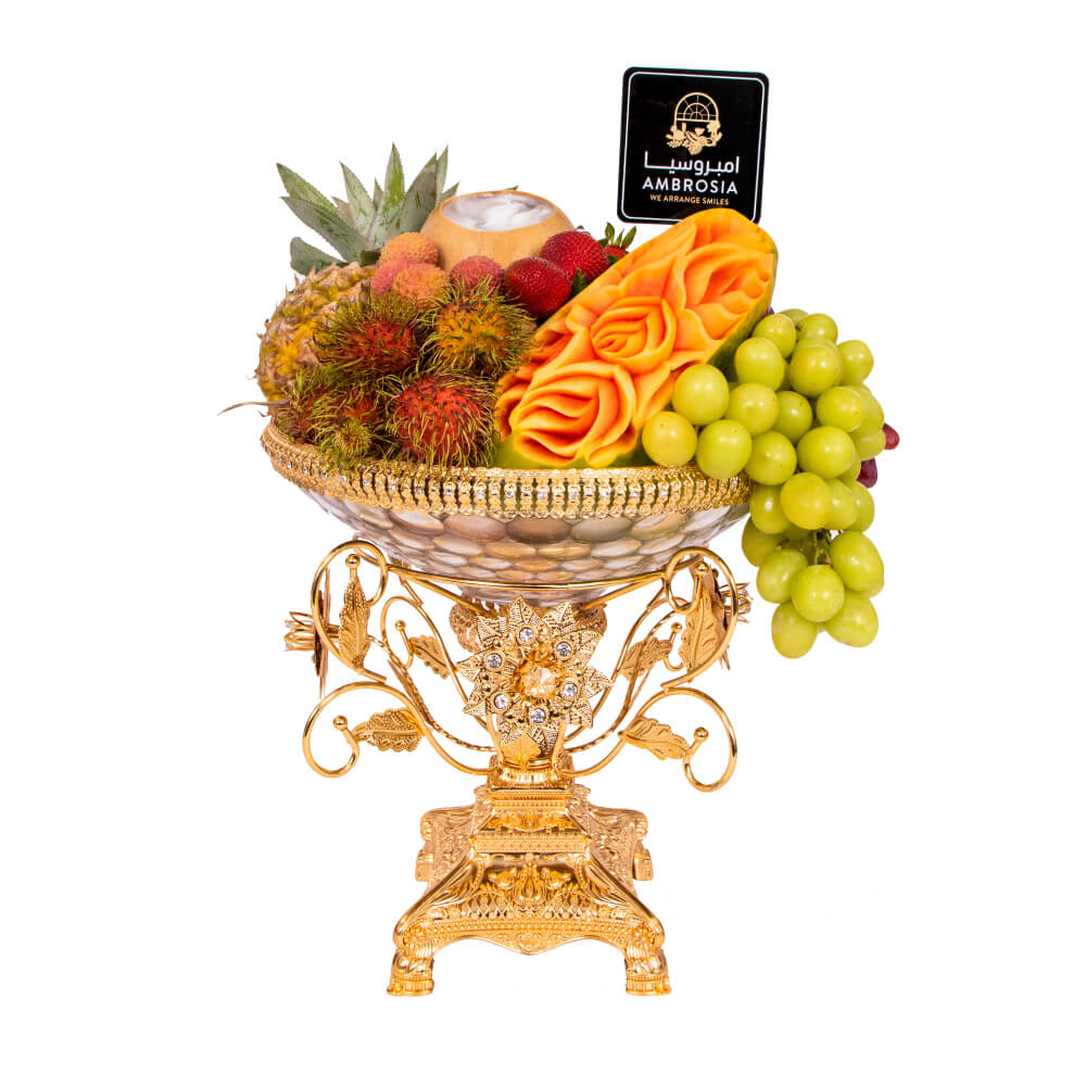 Delightful Eid Golden Fruit Vase