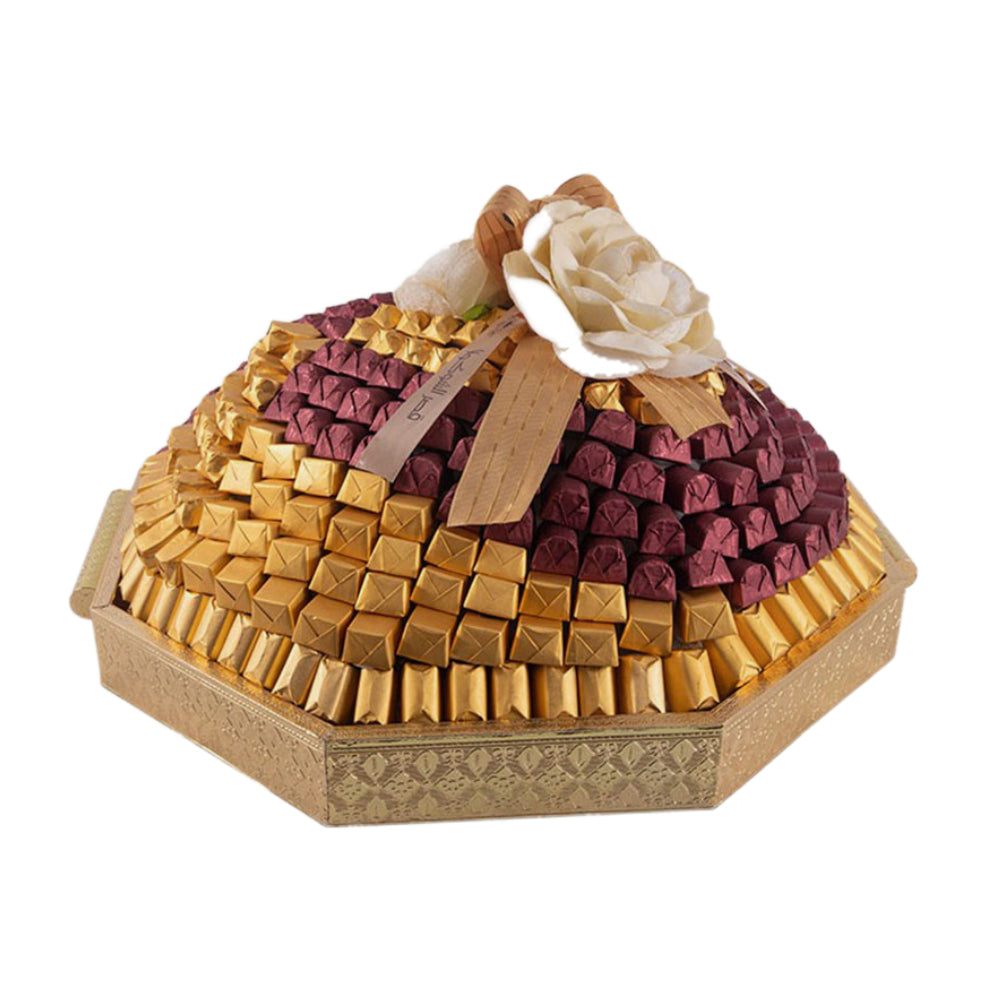 Chocolate Tray Oval Gold