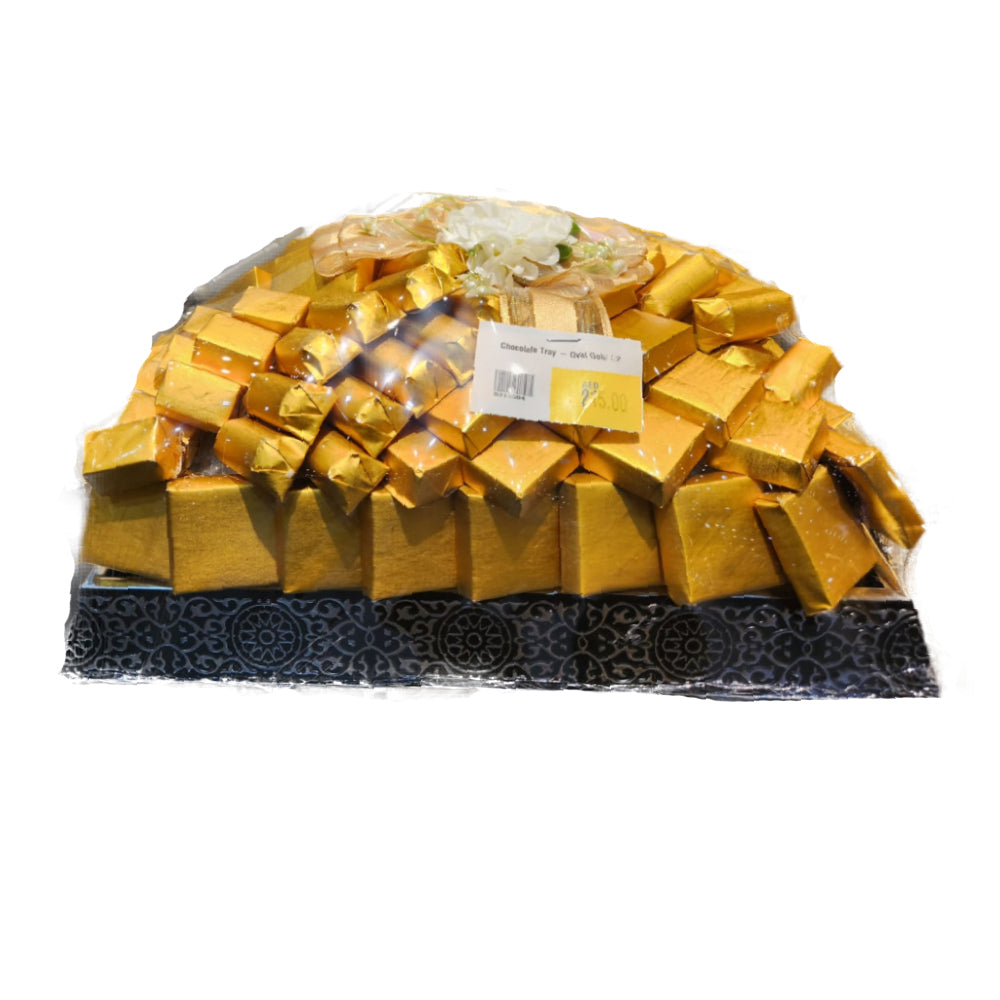 Chocolate Tray Oval Gold S2